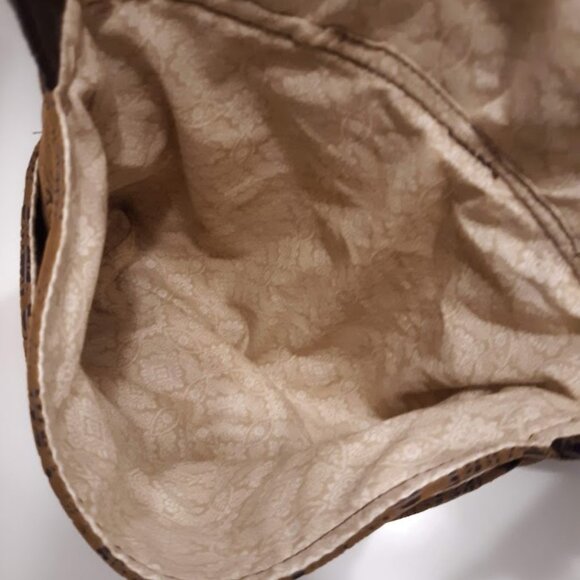 NEW Faux Leather Tooled Western Crossbody Satchel Purse bag Flip Top Sling Brown - Picture 13 of 13